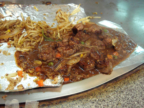 牛背肉焼きと鱈のムニエル