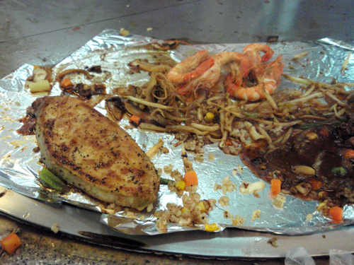 牛背肉焼きと鱈のムニエル