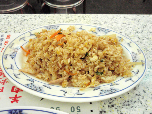 士林夜市･焼ソバと海老チャーハン
