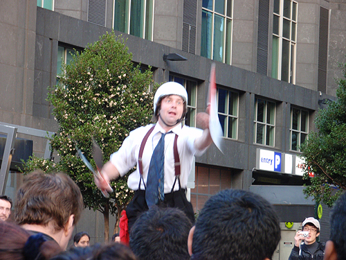 パフォーマーとFlinders Street