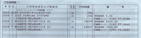 カード利用明細