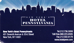 ホテルペンシルヴァニアのカード