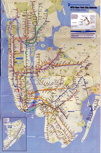 マンハッタンの地図