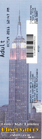 エンパイアステートビルのチケット