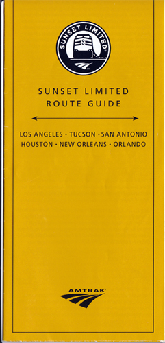 アムトラック SUNSET LIMITEDパンフレット