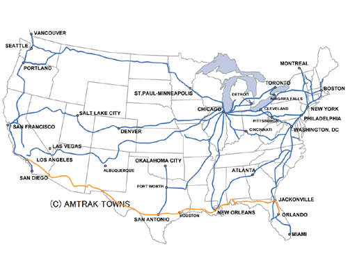 Amtrac map